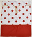 Cubbies 23 1/4" x 27 1/4"  Embroiderable White with Red Polka Dots Sack