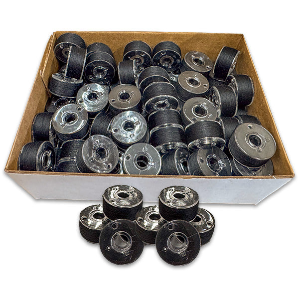 Clear-Spun Embroidery Bobbins: Class 15/A 90 Weight - 80/Box Black