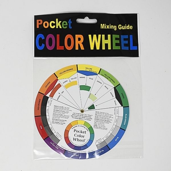Pocket Color Wheel Mixing Guide showing a rotating color wheel with primary, secondary, and complementary colors for color mixing and coordination.