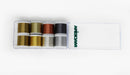 Madeira Heavy Metal 30 Machine Embroidery Thread | 8 x 220 Yards | Small Clear Acrylic Case | Assortment | 8014