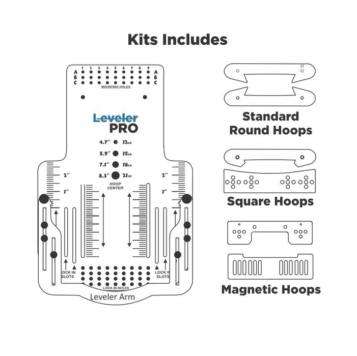 The All in 1 Hooper Pro Starter Kit for Embroidery Hooping