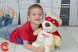 Cubbies Classic Collection Embroidery Blank - Cubbyford Red/Blue Superhero Teddy Bear