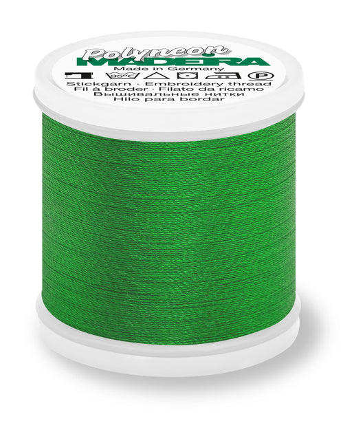 Madeira Polyneon 40 | Machine Embroidery Thread | 440 Yards | 9845-1988 | Grass Green