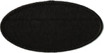 Oval Blank Patch 2 1/2" x 4" Black Background with Black Border