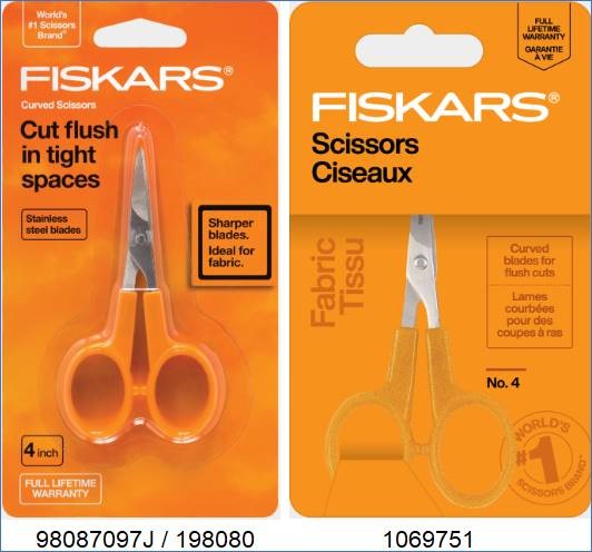 Fiskars 4" Curved Blade Scissors