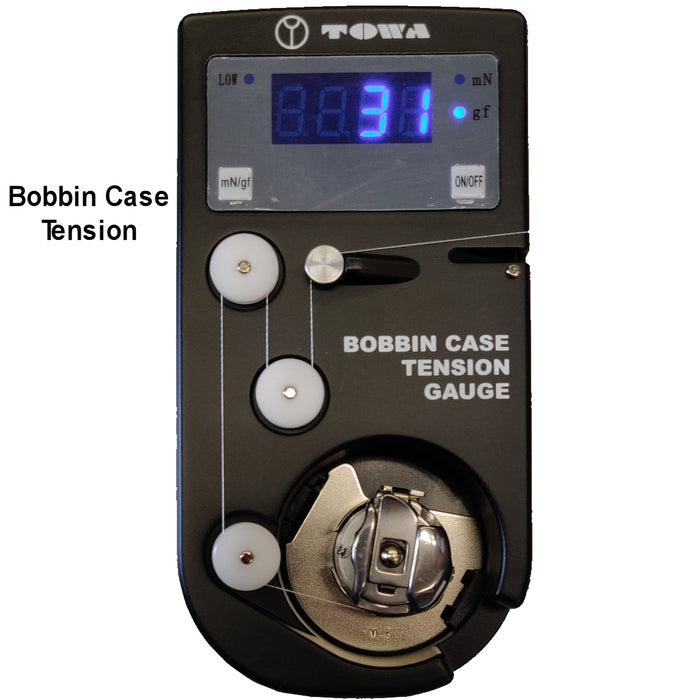 Towa® Digital Bobbin Case and Top Thread Tension Gauge WITH L Style Bobbin Insert