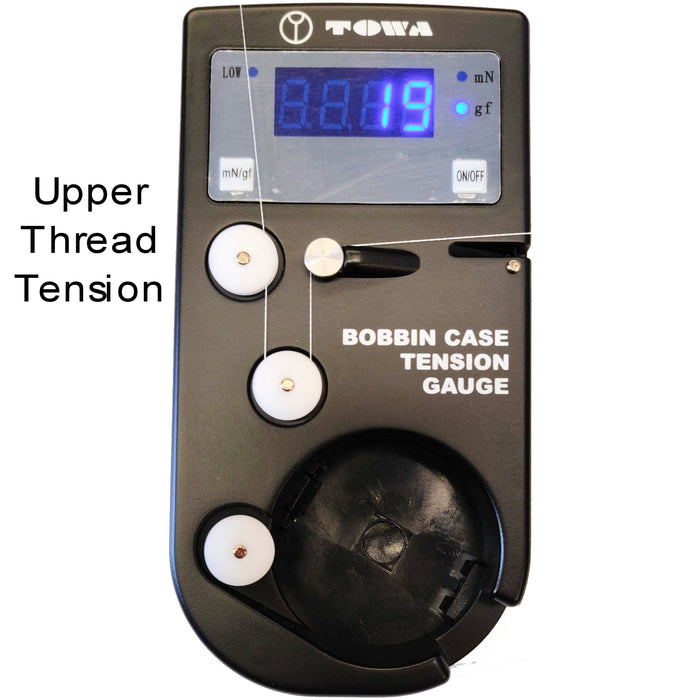 Towa® Digital Bobbin Case and Top Thread Tension Gauge with M Style Bobbin Insert