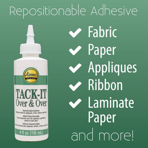 Aleene's 29-2 Tack-It Over & Over Liquid Glue 4oz  Repositionable adhesive,  Adhesive, Teacher hacks