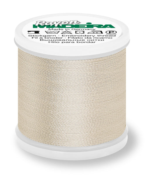 Madeira Rayon 40 | Machine Embroidery Thread | 220 Yards | 9840-1082 | Ecru