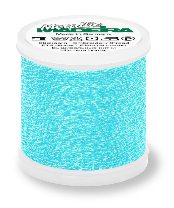 Madeira Sparkling Metallic 40 | Machine Embroidery Thread | 220 Yards | 9842-301 | Blue Crystal