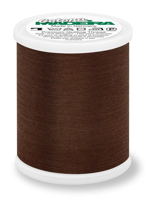 Madeira Cotona 50 | Cotton Machine Quilting & Embroidery Thread | 1100 Yards | 9350-790 | Espresso