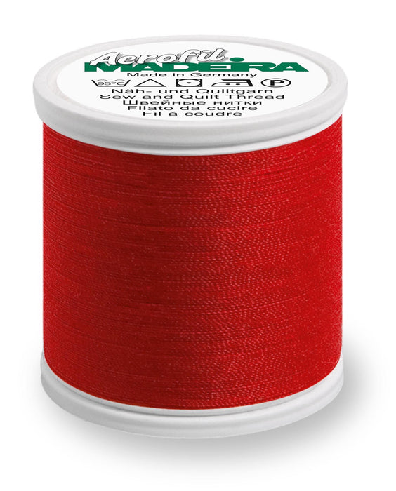 Madeira Aerofil 120 | Polyester Sewing-Construction Thread | 440 yards | 9125-8380 | Pink Red