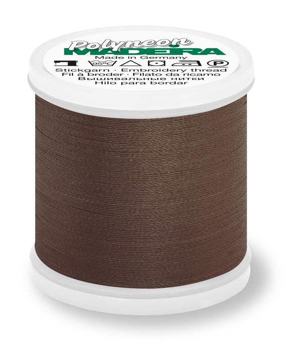 Madeira Polyneon 40 | Machine Embroidery Thread | 440 Yards | 9845-1744 | Brown