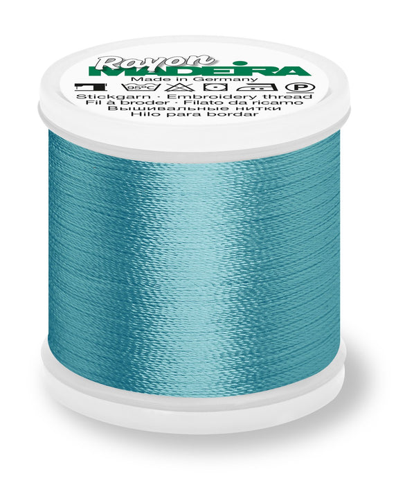 Madeira Rayon 40 | Machine Embroidery Thread | 220 Yards | 9840-1096 | Duck Wing Blue