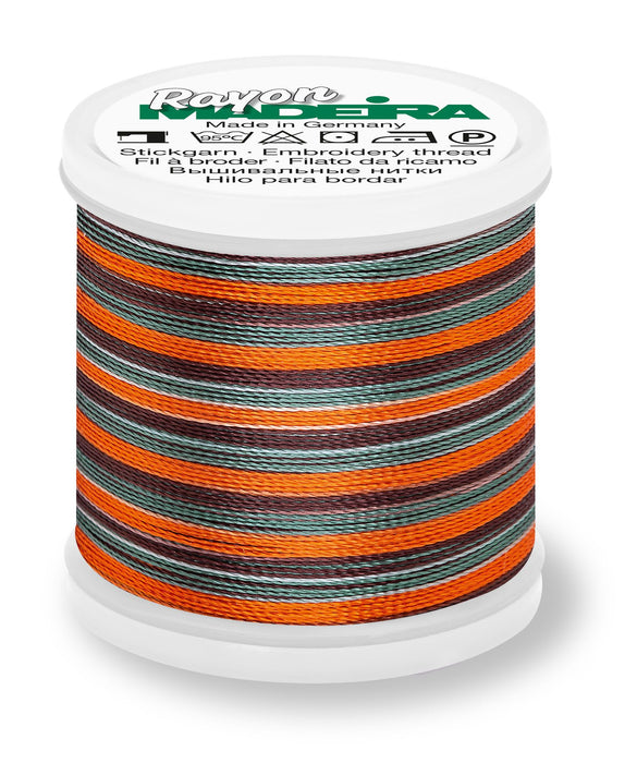 Madeira Rayon 40 | Machine Embroidery Thread | Multicolor | 220 Yards | 9840-2144 | Coral, Brown, Teal