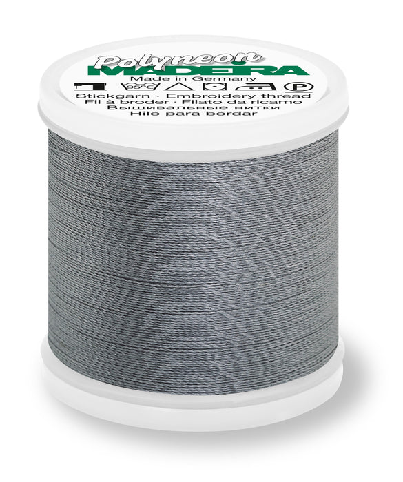 Madeira Polyneon 40 | Machine Embroidery Thread | 440 Yards | 9845-1840 | Cadet Grey