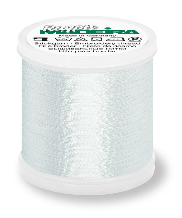 Madeira Rayon 40 | Machine Embroidery Thread | 220 Yards | 9840-1153 | Powder Blue Tint