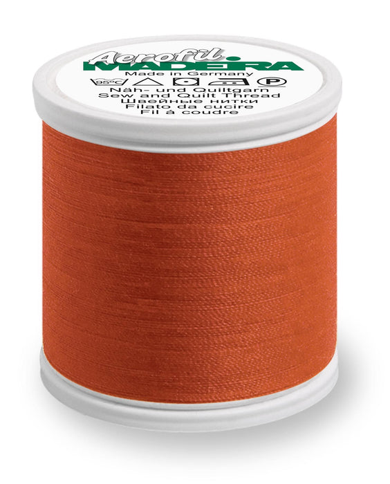 Madeira Aerofil 120 | Polyester Sewing-Construction Thread | 440 yards | 9125-8201 | Pink Red