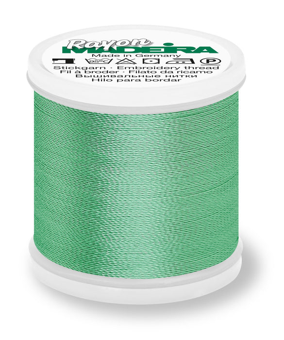 Madeira Rayon 40 | Machine Embroidery Thread | 220 Yards | 9840-1247 | Green Peacock
