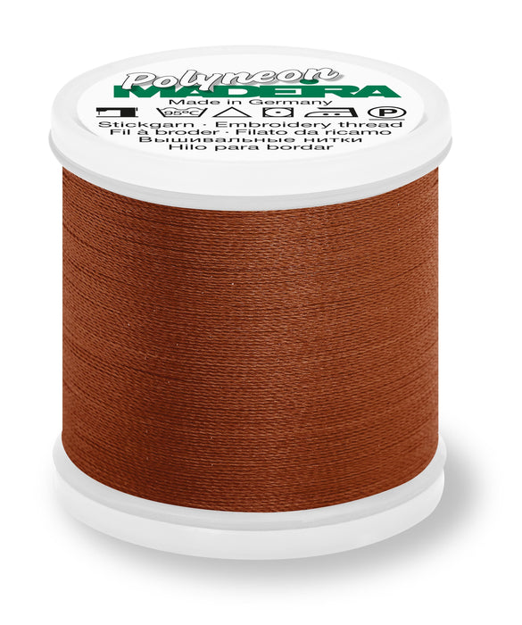 Madeira Polyneon 40 | Machine Embroidery Thread | 440 Yards | 9845-1658 | Tawny Brown