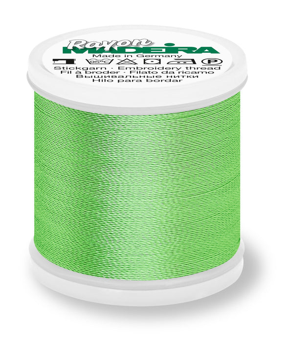 Madeira Rayon 40 | Machine Embroidery Thread | 220 Yards | 9840-1248 | Lime Green