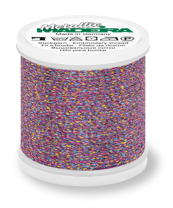 Madeira Sparkling Metallic 40 | Machine Embroidery Thread | 220 Yards | 9842-275 | Flower Bird