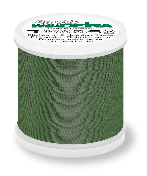 Madeira Rayon 40 | Machine Embroidery Thread | 220 Yards | 9840-1357 | Dark Army Green