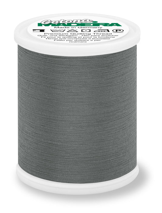 Madeira Cotona 50 | Cotton Machine Quilting & Embroidery Thread | 1100 Yards | 9350-729 | Dark Grey