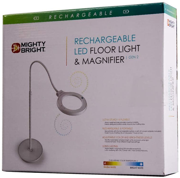 Mighty Bright Rechargeable LED Magnifier & Floor Light