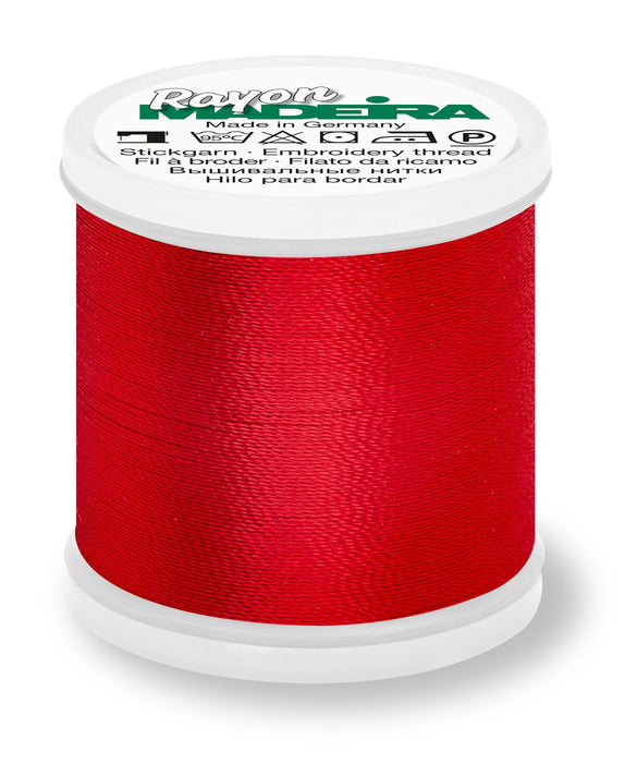 Madeira Rayon 40 | Machine Embroidery Thread | 220 Yards | 9840-1147 | Christmas Red