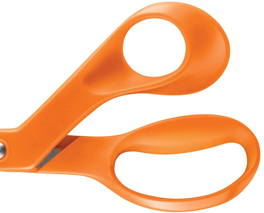 Fiskars Classic 8" Orange Handle Bent Scissors