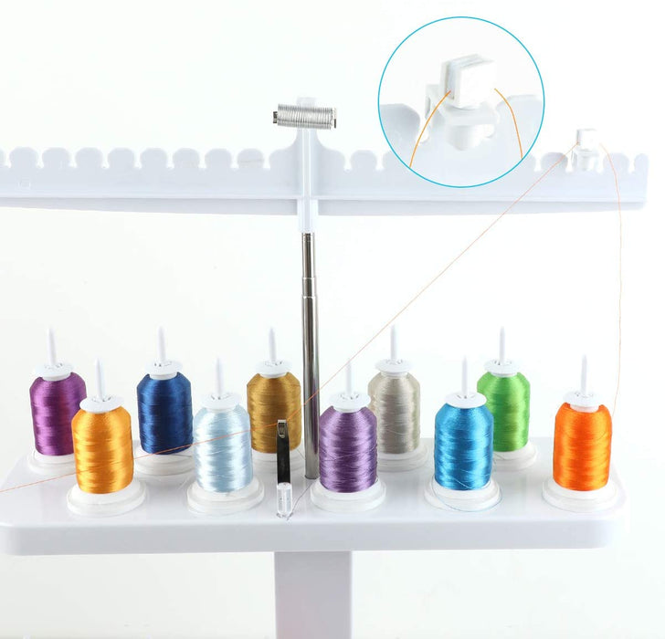 Embroidex Adjustable Single Thread Spool Holder – Stand Alone Embroidery,  Sewing or Quilting Thread Holder or Stand – Ensures Smoother Feed = Heavy