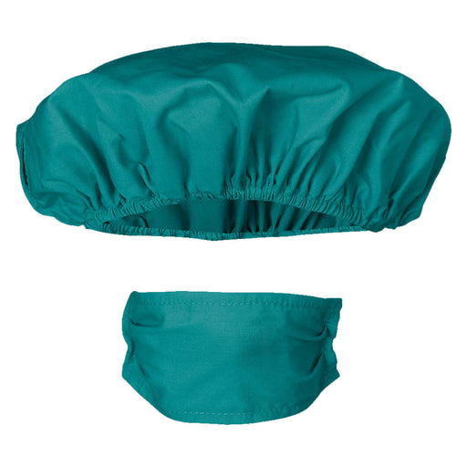 70003 EB Green Hospital Hat & Face Mask Set