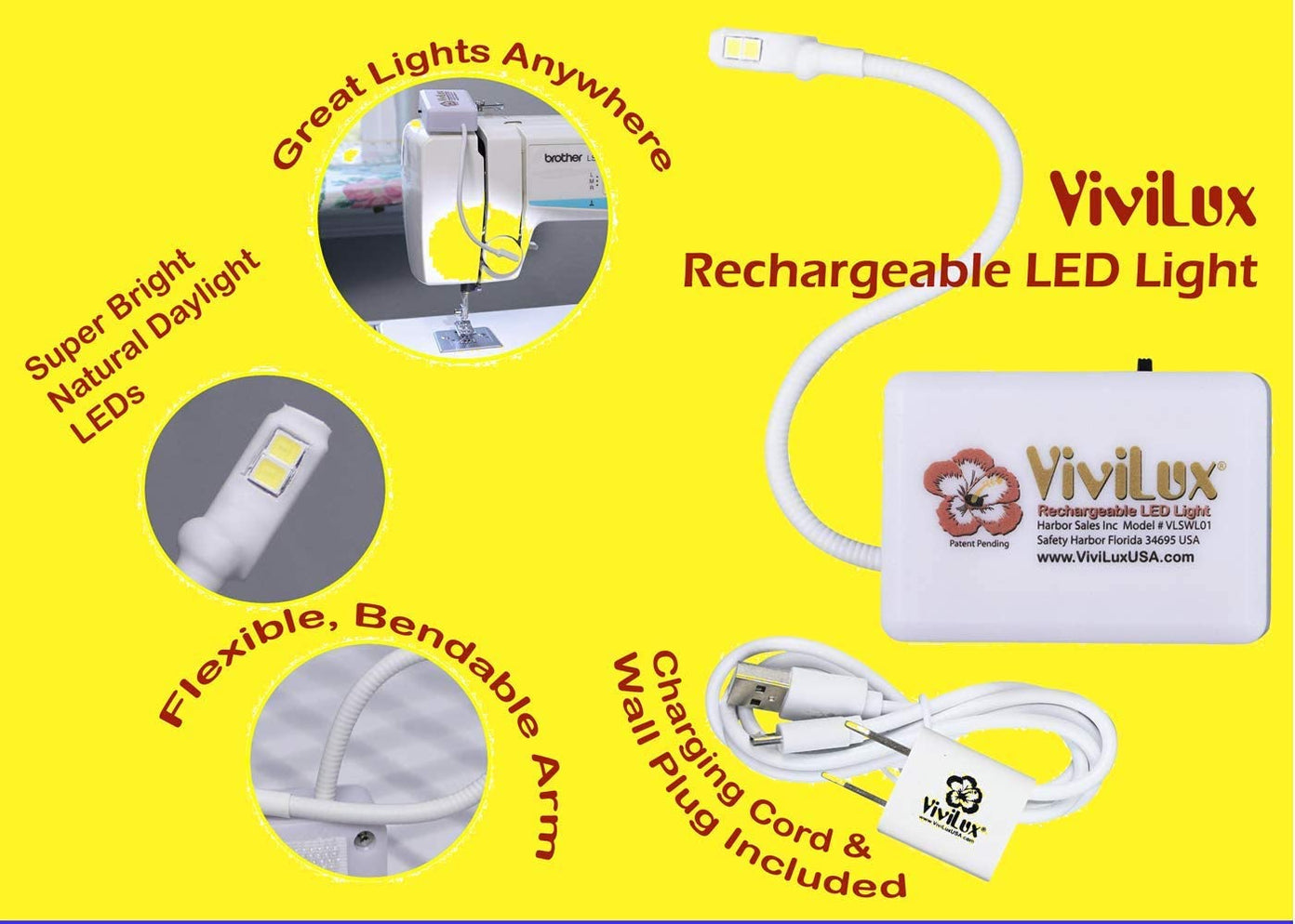 ViviLux LED Super Bright Flexible Light — AllStitch Embroidery Supplies