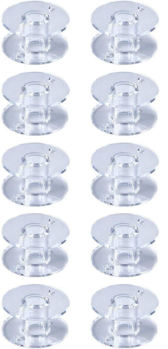 Brother SA156 Bobbins, Clear Plastic, 10-pack, 11.5 size