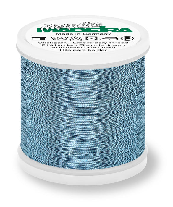 Madeira Smooth Metallic 40 | Machine Embroidery Thread | 220 Yards | 9842-333 | Aquamarine