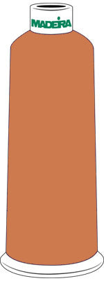 910-1253 MADEIRA CLASSIC RAYON #40 WEIGHT 5500yd CONE BROWN ORANGE