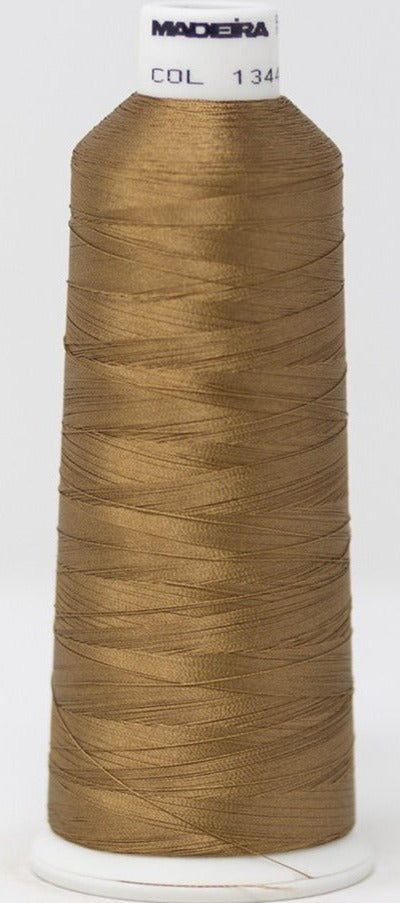 910-1344 5,500 yard cone of #40 weight Camel Brown Rayon machine embroidery thread