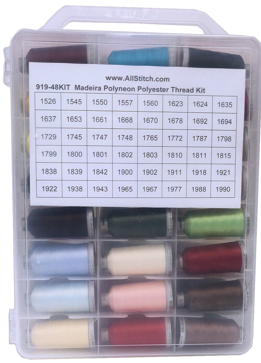 Madeira 12 Spool Polyester Thread Kit - Primary Color Assortment