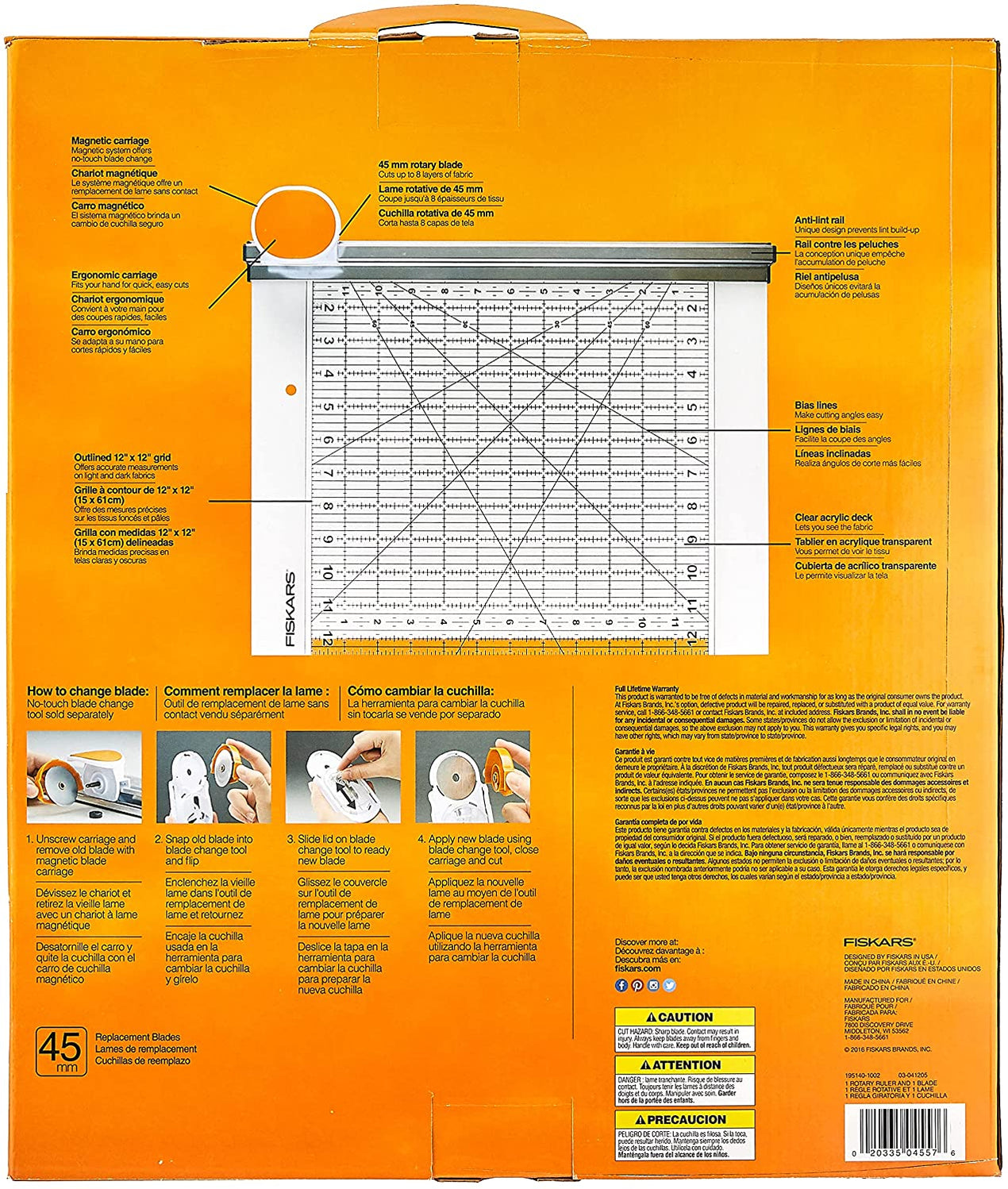 Fiskars Rotary Cutter and Ruler Combo - Square 12