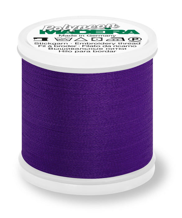 Madeira Polyneon 40 | Machine Embroidery Thread | 440 Yards | 9845-1922 | Regal Purple