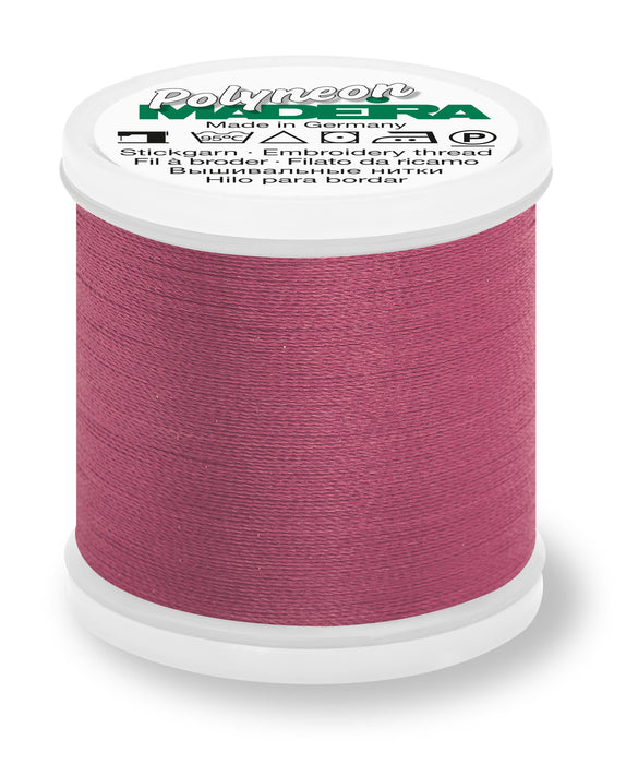 Madeira Polyneon 40 | Machine Embroidery Thread | 440 Yards | 9845-1917 | Heather Pink