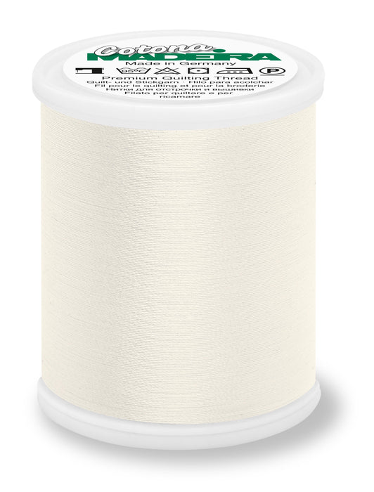 Madeira Cotona 50 | Cotton Machine Quilting & Embroidery Thread | 1100 Yards | 9350-752 | Off White