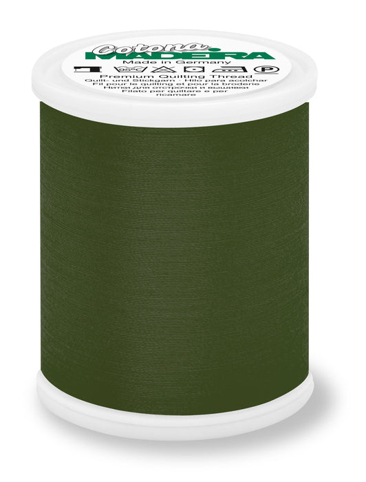 Madeira Cotona 50 | Cotton Machine Quilting & Embroidery Thread | 1100 Yards | 9350-780 | Dark Pine Green
