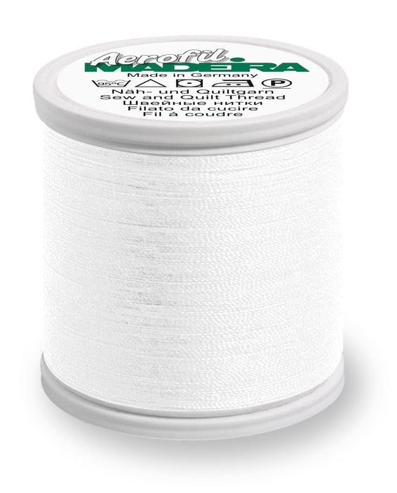 Madeira Aerofil 120 | Polyester Sewing-Construction Thread | 440 yards | 9125-8010 | White
