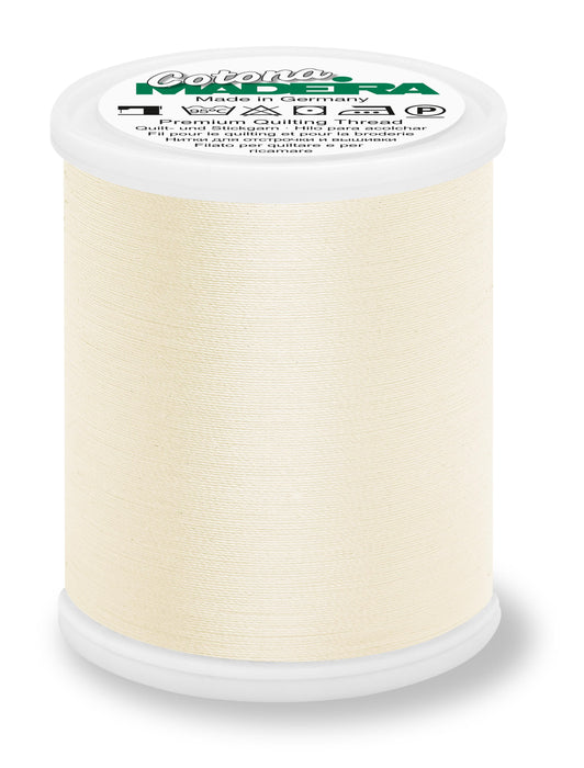 Madeira Cotona 50 | Cotton Machine Quilting & Embroidery Thread | 1100 Yards | 9350-738 | Cream