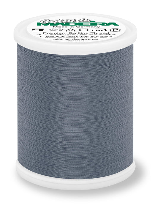 Madeira Cotona 50 | Cotton Machine Quilting & Embroidery Thread | 1100 Yards | 9350-568 | Steel Grey
