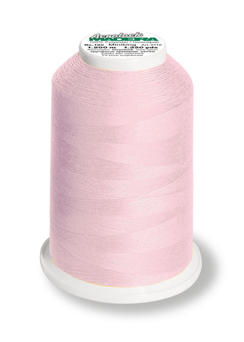 Madeira Aerolock 125 | Polyester Serger Sewing-Construction Thread | 1320 Yards | 9118-9915 | Baby Pink