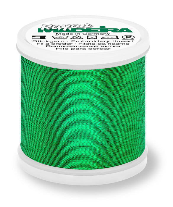Madeira Rayon 40 | Machine Embroidery Thread | 220 Yards | 9840-1251 | Bright Green