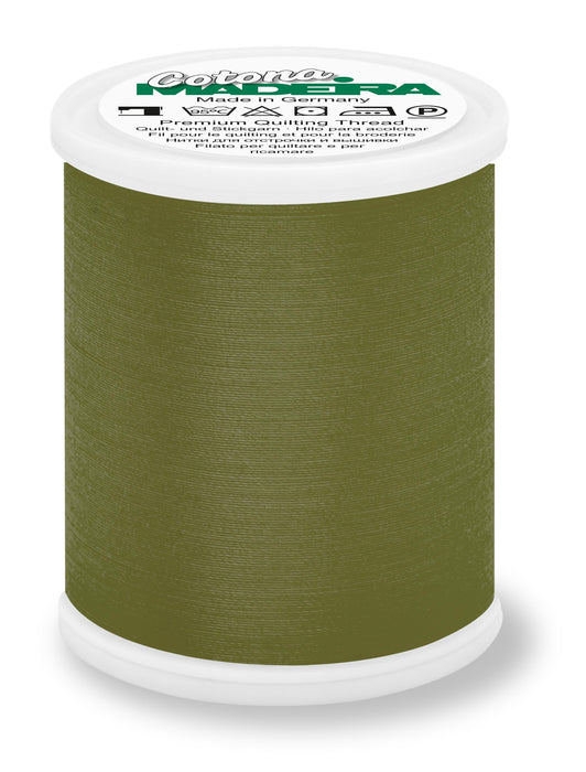 Madeira Cotona 50 | Cotton Machine Quilting & Embroidery Thread | 1100 Yards | 9350-781 | Olive